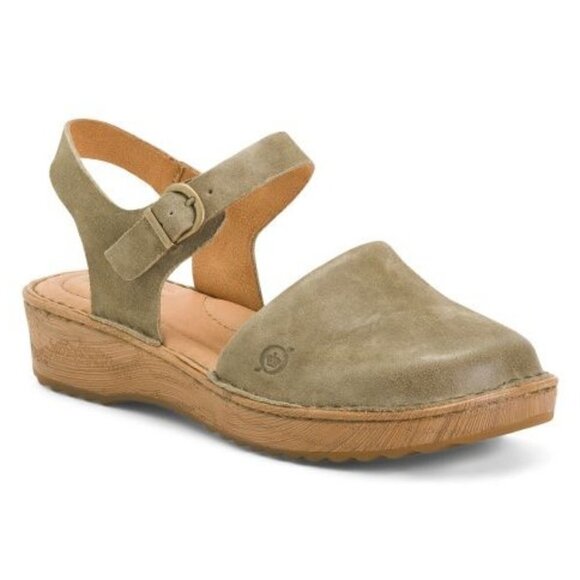 BORN Leather Alianna Platform Comfort Clogs Women Size 6 - Picture 1 of 14